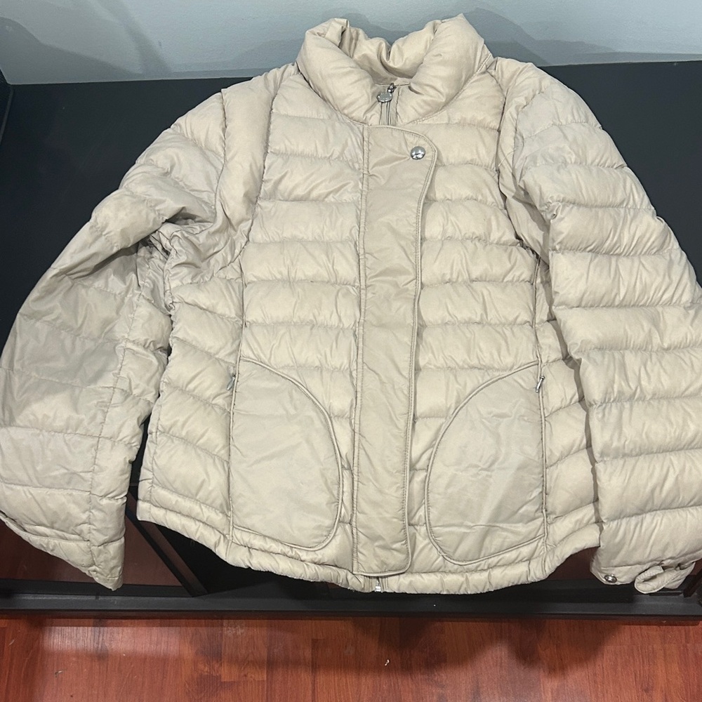 Calvin Klein Collection Beige Puffer Jacket